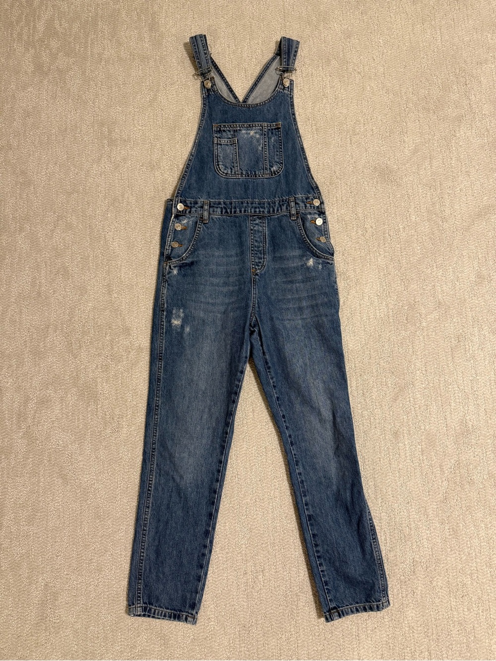 Topshop MOTO Blue Denim Overalls